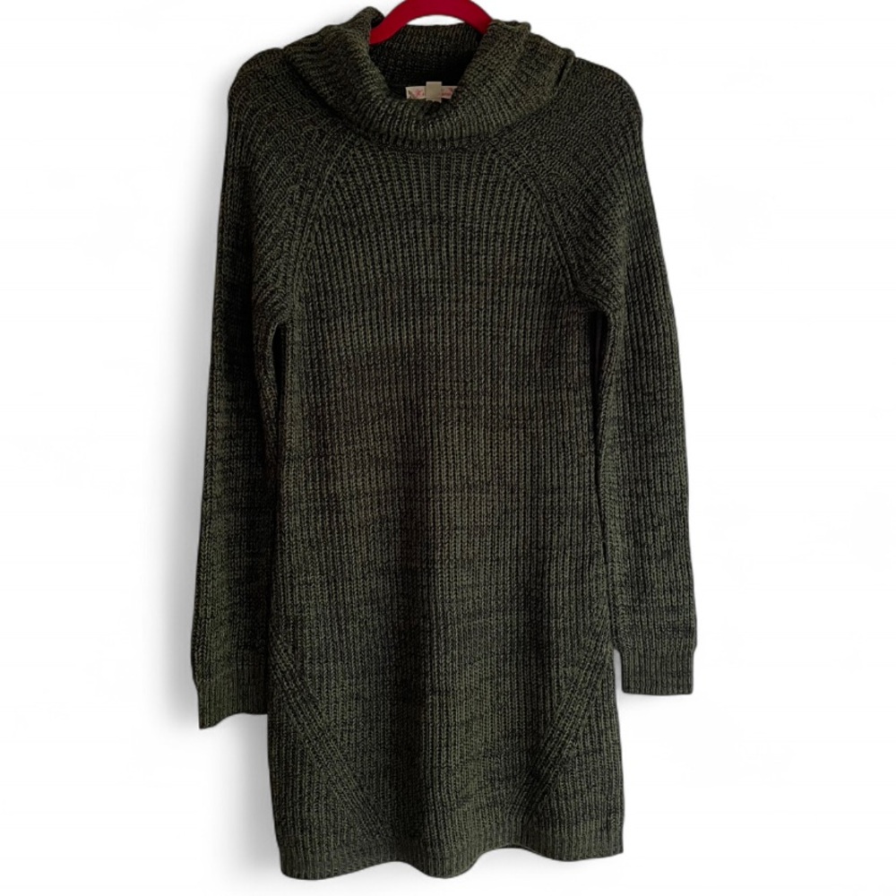 It's Our Time Olive Turtleneck Sweater Dress Size S